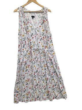 Well Worn Ladies' Long Floral Tie Linen Blend Dress Size XXL